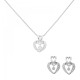 Orphelia® 'Loreta' Dames Zilver 925 925 Set: Ketting-Hanger + Oorbellen - Zilverkleurig SET-7126