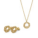 Orphelia® 'Estelle' Damen Sterling Silber Set: Halskette-Anhanger + Ohrringe - Gold SET-7516/G