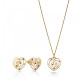 Orphelia® 'Euphoria' Dames Zilver 925 925 Set: Ketting-Hanger + Oorbellen - Goudkleurig SET-7522/G