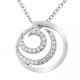 Orphelia® 'Elaine' Damen Sterling Silber Halskette mit Anhänger - Silber ZH-7084