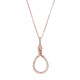 Orphelia® 'Aava' Women's Sterling Silver Chain with Pendant - Rose ZH-7421