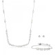 Swarovski® 'Mesmera' Dames Metaal Set: Armband + Oorbellen + Ketting - Zilverkleurig 5665877