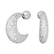 Swarovski® 'Luna' Femmes Métall Boucle d'oreille - Argent 5666179