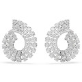 Swarovski® 'Matrix Tennis' Women's Base Metal Hoop Earrings - Silver 5705834