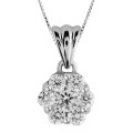 Orphelia® 'Edina' Women's Whitegold 18C Pendant - Silver HD-4177