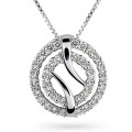 Orphelia® 'Cordelia' Women's Whitegold 18C Pendant - Silver HD-4206