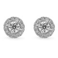 Orphelia® 'Gilda' Women's Whitegold 18C Stud Earrings - Silver OD-5029