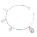 Orphelia® 'Jarina' Women's Sterling Silver Bracelet - Silver/Rose ZA-7165