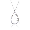 Orphelia® 'Islia' Women's Sterling Silver Chain with Pendant - Silver ZH-7423