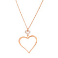 Orphelia® 'Alfina' Women's Sterling Silver Chain with Pendant - Rose ZK-7383