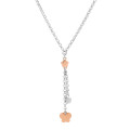 Orphelia® 'Lorelei' Women's Sterling Silver Chain with Pendant - Silver/Rose ZK-7386