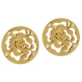 Orphelia® 'Fiore' Women's Sterling Silver Stud Earrings - Gold ZO-7079/2