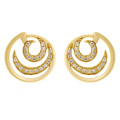 Orphelia® 'Elaine' Women's Sterling Silver Stud Earrings - Gold ZO-7084/2