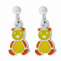 Orphelia® 'Bear' Child's Sterling Silver Drop Earrings - Silver ZO-7140/YE