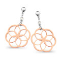 Orphelia® 'Zahara' Women's Sterling Silver Drop Earrings - Silver/Rose ZO-7182