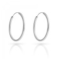 Orphelia® 'Agata' Women's Sterling Silver Hoop Earrings - Silver ZO-7552