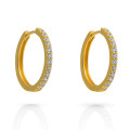 Orphelia® 'Fay' Women's Sterling Silver Hoop Earrings - Gold ZO-7557/G