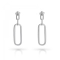 Orphelia® 'Essence' Women's Sterling Silver Drop Earrings - Silver ZO-7560