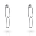 Orphelia® 'Rose' Women's Sterling Silver Drop Earrings - Silver ZO-7561