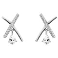 Orphelia® 'Charlotte' Women's Sterling Silver Drop Earrings - Silver ZO-7580/W