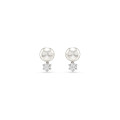 Swarovski® 'Matrix' Women's Base Metal Stud Earrings - Silver 5694225