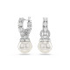 Swarovski® 'Matrix Pearl' Women's Base Metal Drop Earrings - Silver 5691716