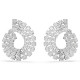 Swarovski® 'Matrix Tennis' Women's Base Metal Hoop Earrings - Silver 5705834