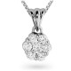 Orphelia® 'Edina' Women's Whitegold 18C Pendant - Silver HD-4210