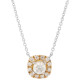 Orphelia® 'Gilda' Women's Two-Tone 18C Chain with Pendant - Silver/Gold KD-2028/1