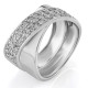 Orphelia® Women's Whitegold 18C Ring - Silver RD-33397