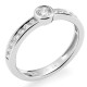 Orphelia® Women's Whitegold 18C Ring - Silver RD-3383