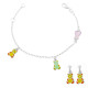 Orphelia® 'Bear' Child's Sterling Silver Set: Bracelet + Earrings - Silver SET-7140/YE