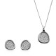 Orphelia® 'Layla' Women's Sterling Silver Set: Chain-Pendant + Earrings - Silver SET-7489