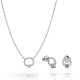 Orphelia® 'Premium' Women's Sterling Silver Set: Necklace + Earrings - Silver SET-7562