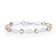 Orphelia® 'Elsie' Women's Sterling Silver Bracelet - Silver/Rose ZA-7362