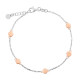 Orphelia® 'Aurelie' Women's Sterling Silver Bracelet - Silver/Rose ZA-7385