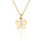 Orphelia® 'Butterfly' Women's Sterling Silver Chain with Pendant - Gold ZH-7074/1