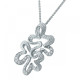 Orphelia® 'Malenia' Women's Sterling Silver Chain with Pendant - Silver ZH-7077