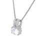 Orphelia® 'Alena' Women's Sterling Silver Chain with Pendant - Silver ZH-7122