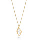 Orphelia® 'Charlotte' Women's Sterling Silver Chain with Pendant - Silver/Gold ZH-7523/G