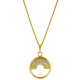 Orphelia® 'Tista' Women's Sterling Silver Pendant with Chain - Gold ZH-7586/G