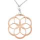 Orphelia® 'Zahara' Women's Sterling Silver Chain with Pendant - Silver/Rose ZK-7182