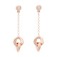 Orphelia® 'Zelda' Women's Sterling Silver Drop Earrings - Rose ZO-7178/RG