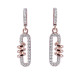 Orphelia® 'Gigi' Women's Sterling Silver Drop Earrings - Rose ZO-7438