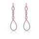 Orphelia® 'Aurora' Women's Sterling Silver Drop Earrings - Rose ZO-7459