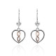 Orphelia® 'Delilah' Women's Sterling Silver Drop Earrings - Silver/Rose ZO-7475