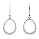 Orphelia® 'Aria' Women's Sterling Silver Drop Earrings - Silver ZO-7494