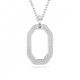 Swarovski® 'Dextera' Women's Base Metal Chain with Pendant - Silver 5642388