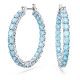 Swarovski® 'Matrix' Women's Base Metal Hoop Earrings - Silver 5647446