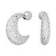 Swarovski® 'Luna' Women's Base Metal Drop Earrings - Silver 5666179